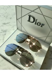 Dior - DIOR - Okulary Revoluti2. Kolor: srebrny. Materiał: materiał. Wzór: aplikacja #4