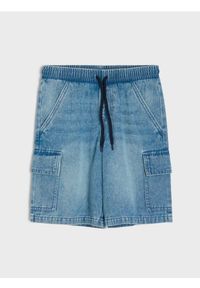 Sinsay - Szorty cargo - niebieski. Kolor: niebieski #1
