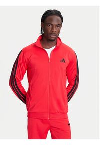 Adidas - adidas Dres Basic 3-Stripes JI8852 Czerwony Regular Fit. Kolor: czerwony. Materiał: syntetyk #5