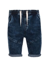 Ombre Clothing - Krótkie spodenki męskie jeansowe - ciemny jeans V3 - Rozmiar: XXL. Materiał: jeans. Długość: krótkie #5