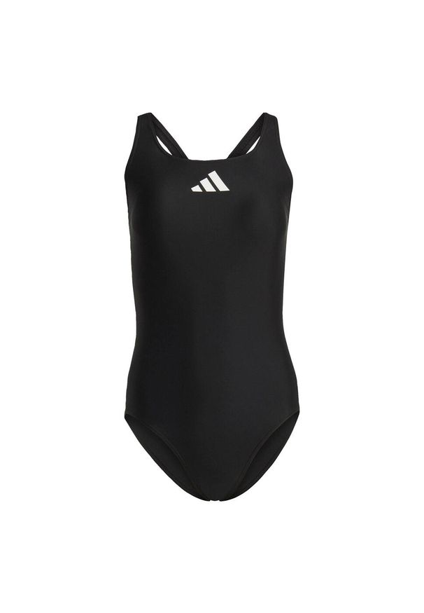 Adidas - Kostium kąpielowy damski adidas 3 Bar Logo Swimsuit. Kolor: biały, wielokolorowy, czarny