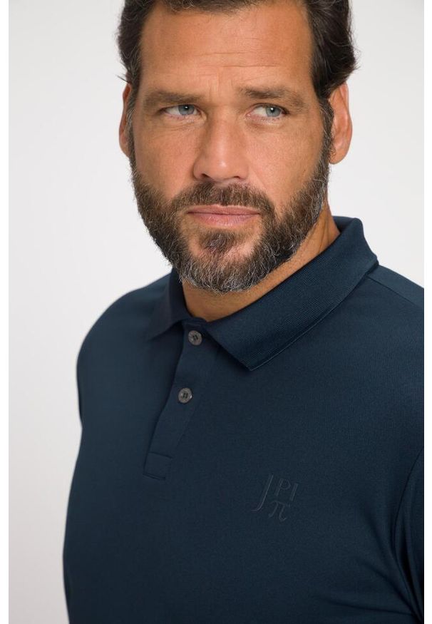 JAY-PI - Męska Koszulka polo golf długi rękaw QuickDry. Typ kołnierza: polo, golf. Kolekcja: plus size. Kolor: niebieski. Materiał: poliester, materiał. Długość rękawa: długi rękaw. Długość: długie. Styl: sportowy
