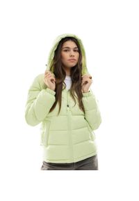 Kurtka puchowa lifestyle damska SIROKO Kale-W. Kolor: zielony. Materiał: puch #1