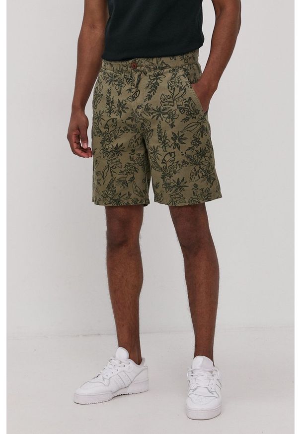 Superdry - Szorty. Kolor: zielony. Materiał: tkanina