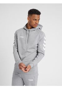 Bluza sportowa z kapturem męska Hummel Go Cotton Hoodie. Typ kołnierza: kaptur. Kolor: szary. Sport: taniec, joga i pilates