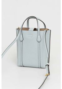 Tory Burch torebka skórzana kolor niebieski. Kolor: niebieski. Materiał: skórzane #3