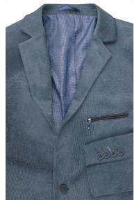 Granatowa, Taliowana Marynarka, 2 Guziki - Casino, Męska. Kolor: niebieski. Materiał: poliester, wiskoza #3