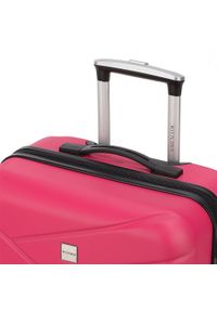 Wittchen - Duża walizka z ABS-u z deseniem. Kolor: różowy. Materiał: materiał, guma. Styl: elegancki, klasyczny #5
