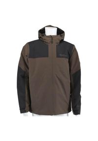 Kurtka w góry męska Jack Wolfskin A618725719. Typ kołnierza: kaptur, golf. Kolor: brązowy. Materiał: syntetyk. Sport: wspinaczka