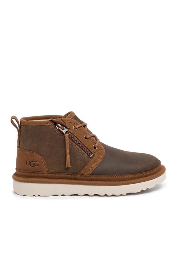 Ugg Trzewiki Neumel Zip 1103883 Brązowy. Kolor: brązowy. Materiał: skóra