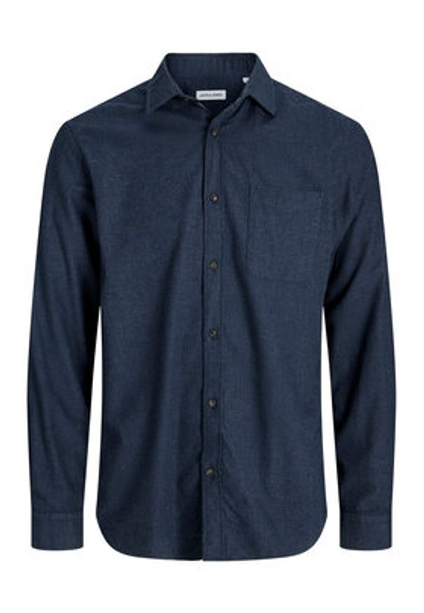 Jack & Jones Koszula Classic Melange 12278416 Granatowy Regular Fit. Kolor: niebieski. Materiał: bawełna