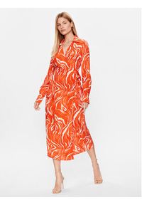 Selected Femme Sukienka 16089030 Pomarańczowy Regular Fit. Kolor: pomarańczowy. Materiał: wiskoza #3