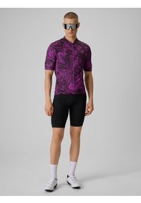 4f - 4F Koszulka kolarska męska - fioletowa S. Kolor: fioletowy. Materiał: dzianina, materiał, włókno. Długość: długie. Sport: kolarstwo #2