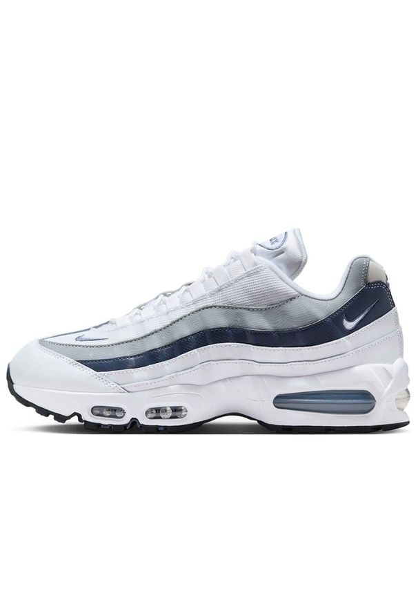 Buty męskie Nike Air Max 95 IF2718-100 - białe. Kolor: biały. Materiał: skóra, materiał. Szerokość cholewki: normalna. Sezon: lato. Model: Nike Air Max