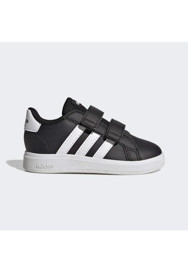 Adidas - Buty Grand Court Lifestyle Hook and Loop. Kolor: biały, wielokolorowy, czarny. Materiał: materiał