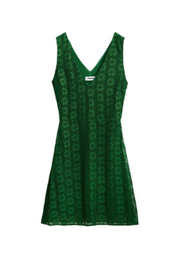 Desigual Sukienka koktajlowa 25SWVW53 Zielony Slim Fit. Kolor: zielony. Materiał: syntetyk. Styl: wizytowy