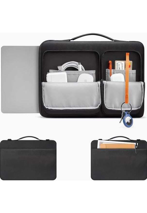 TECH-PROTECT - Torba Tech-Protect Defender Bag Laptop 15-16 czarny. Kolor: czarny. Materiał: materiał. Styl: elegancki, casual