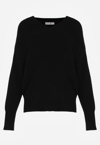 Born2be - Czarny Sweter z Domieszką Kaszmiru z Dekoltem w Serek Feralaine. Okazja: na co dzień, na spotkanie biznesowe. Typ kołnierza: dekolt w serek. Kolor: czarny. Materiał: kaszmir. Styl: biznesowy, klasyczny, casual, elegancki #4