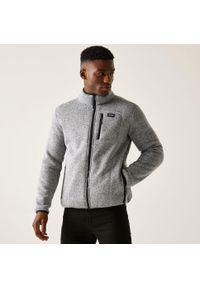 Regatta - Polar męski rozsuwany Barlee. Kolor: szary. Materiał: polar. Wzór: melanż. Sport: turystyka piesza #2