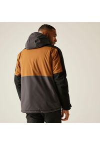 Regatta - Kurtka męska przejściowa ocieplana przeciwdeszczowa Maland. Kolor: brązowy. Materiał: dzianina, puch. Wzór: melanż. Sport: turystyka piesza #2