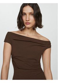 mango - Mango Sukienka koktajlowa Twisted 67085747 Brązowy Slim Fit. Kolor: brązowy. Materiał: wiskoza. Styl: wizytowy #5