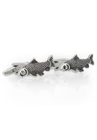 Modini - Srebrne spinki do mankietów - ryby L13. Kolor: srebrny #1