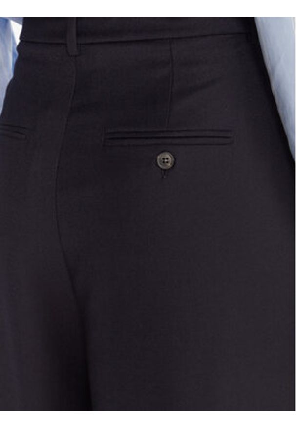 Weekend Max Mara Spodnie materiałowe Globale 2525136162 Granatowy Wide Leg. Kolor: niebieski. Materiał: wełna