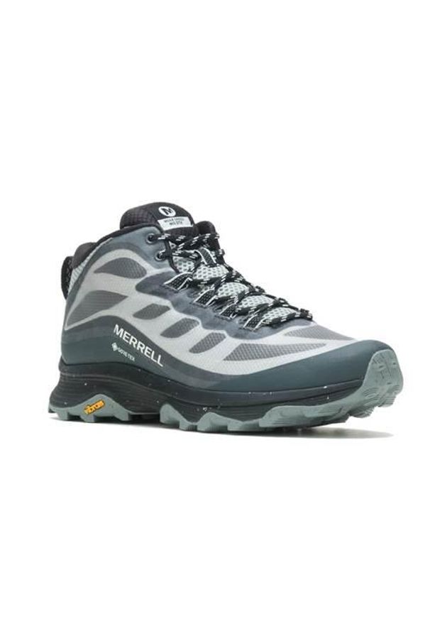 Buty trekkingowe męskie Merrell Moab Speed Mid Gtx. Kolor: wielokolorowy. Materiał: syntetyk, materiał. Szerokość cholewki: normalna