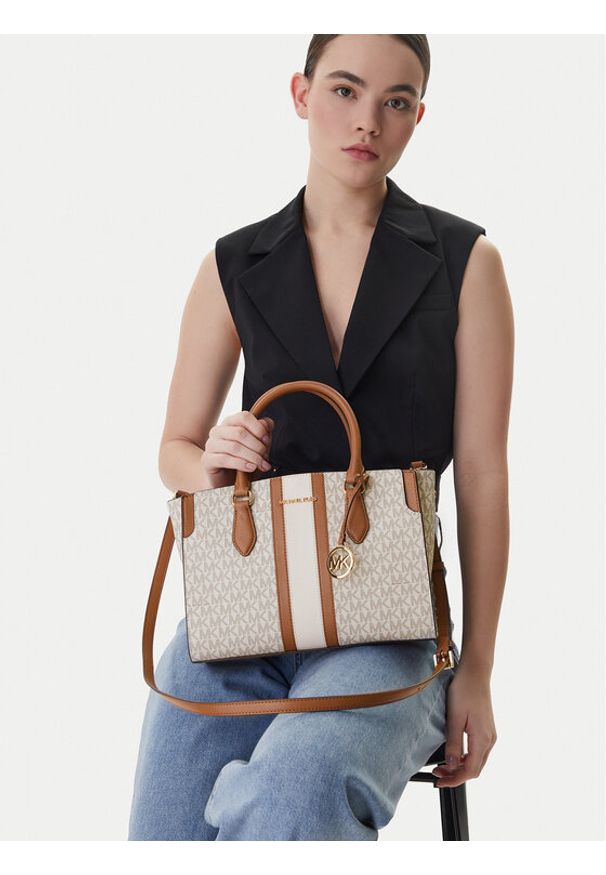 MICHAEL Michael Kors Torebka 30R6GQ6S2B Écru. Kolor: kremowy. Materiał: skórzane