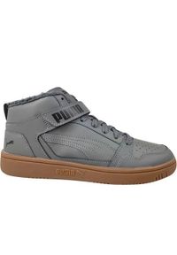 Buty do chodzenia męskie Puma Rebound Mid Strap Wtr. Zapięcie: rzepy. Kolor: czarny, szary, wielokolorowy. Materiał: guma, materiał, syntetyk. Szerokość cholewki: normalna. Sport: turystyka piesza