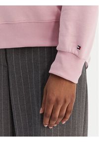 TOMMY HILFIGER - Tommy Hilfiger Bluza Script WW0WW49418 Różowy Regular Fit. Kolor: różowy. Materiał: bawełna #2