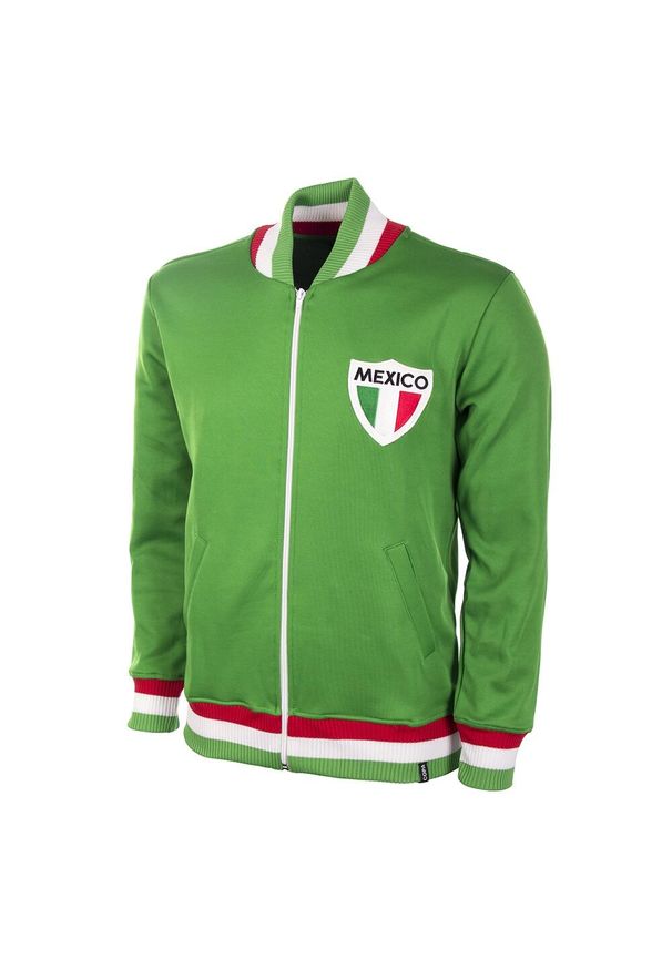 COPA FOOTBALL - Bluza retro piłkarska dla dorosłych Meksyk 1970. Kolor: zielony. Sezon: lato. Sport: piłka nożna