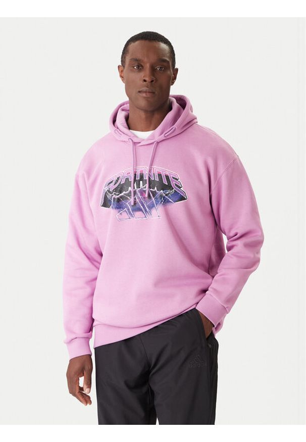 Adidas - adidas Bluza Fortnite JV8017 Fioletowy Regular Fit. Kolor: fioletowy. Materiał: bawełna