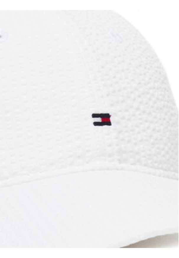 TOMMY HILFIGER - Tommy Hilfiger Czapka z daszkiem Flag Seersucker 6 Panel AM0AM13427 Biały. Kolor: biały. Materiał: poliester, materiał