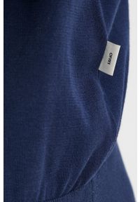 Liu Jo sweter bawełniany męski kolor granatowy lekki. Kolor: niebieski. Materiał: bawełna. Długość rękawa: długi rękaw. Długość: długie