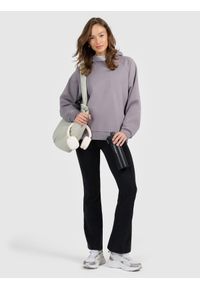 4f - 4F Bluza dresowa nierozpinana z kapturem damska - szara XL. Okazja: na co dzień. Typ kołnierza: kaptur. Kolor: szary. Materiał: dresówka. Styl: klasyczny, casual, sportowy #2