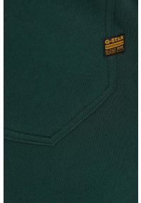 G-Star RAW - G-Star Raw spodnie dresowe kolor zielony gładkie. Kolor: zielony. Materiał: dresówka. Wzór: gładki #2