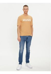 Hugo T-Shirt Dulivio 50467556 Pomarańczowy Regular Fit. Kolor: pomarańczowy. Materiał: bawełna #4