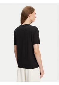 Calvin Klein T-Shirt LV044B206G Czarny Regular Fit. Kolor: czarny. Materiał: bawełna