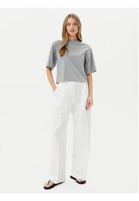 TOMMY HILFIGER - Tommy Hilfiger Spodnie materiałowe WW0WW47214 Biały Regular Fit. Kolor: biały. Materiał: syntetyk #4