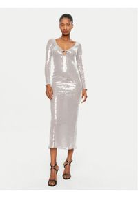 BARDOT - Bardot Sukienka koktajlowa Verona 58859DB Srebrny Slim Fit. Kolor: srebrny. Materiał: syntetyk. Styl: wizytowy #1