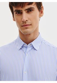 Pako Lorente - PAKO LORENTE - Dzianinowa koszula męska w prążek. Materiał: dzianina. Długość rękawa: długi rękaw. Długość: długie. Wzór: prążki. Sezon: wiosna #7