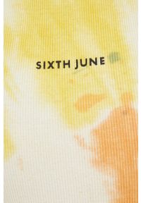 Sixth June sukienka bawełniana kolor pomarańczowy mini dopasowana. Kolor: pomarańczowy. Materiał: bawełna. Długość rękawa: na ramiączkach. Typ sukienki: dopasowane. Długość: mini #2