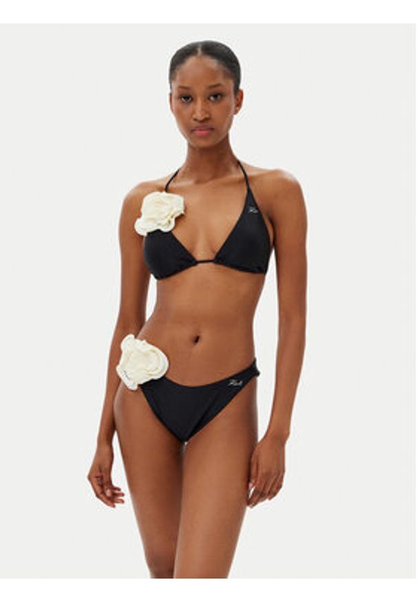 Karl Lagerfeld - KARL LAGERFELD Dół od bikini A2W46003 Czarny. Kolor: czarny. Materiał: syntetyk