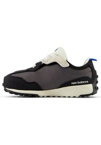 Buty niemowlęce New Balance NW327VB – czarne. Okazja: na co dzień. Zapięcie: rzepy. Kolor: czarny. Materiał: materiał, syntetyk. Szerokość cholewki: normalna. Wzór: kolorowy #3