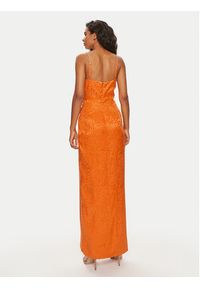 Fracomina Sukienka letnia FQ24SD3009W705F8 Pomarańczowy Slim Fit. Kolor: pomarańczowy. Materiał: wiskoza, syntetyk. Sezon: lato
