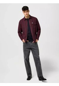 Wrangler - MĘSKA KOSZULA WRANGLER 1 PKT FLANNEL SHIRT BLACK WINE 112371522 #3