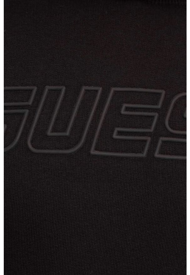 Guess - GUESS Czarna męska bluza z kapturem Aldwin, Rozmiar XXL. Typ kołnierza: kaptur. Kolor: czarny