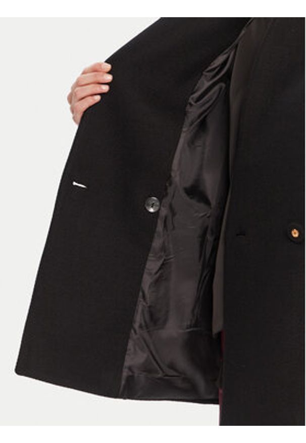 Rinascimento Płaszcz wełniany CFC0126222003 Czarny Slim Fit. Kolor: czarny. Materiał: syntetyk