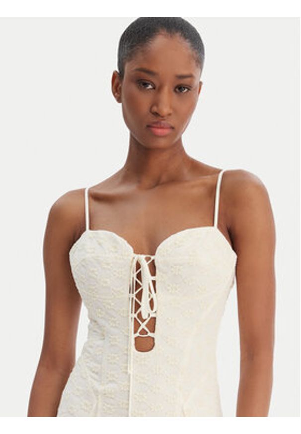 BARDOT - Bardot Sukienka koktajlowa Delaney 59928DB Beżowy Regular Fit. Kolor: beżowy. Materiał: bawełna. Styl: wizytowy